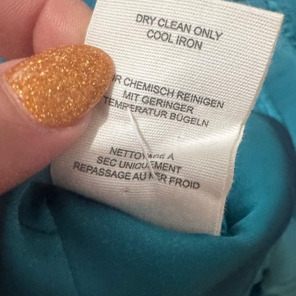 Boden limited edition silk lace panel teal green cottagecore dress long sleeve 4 - Picture 9 of 11